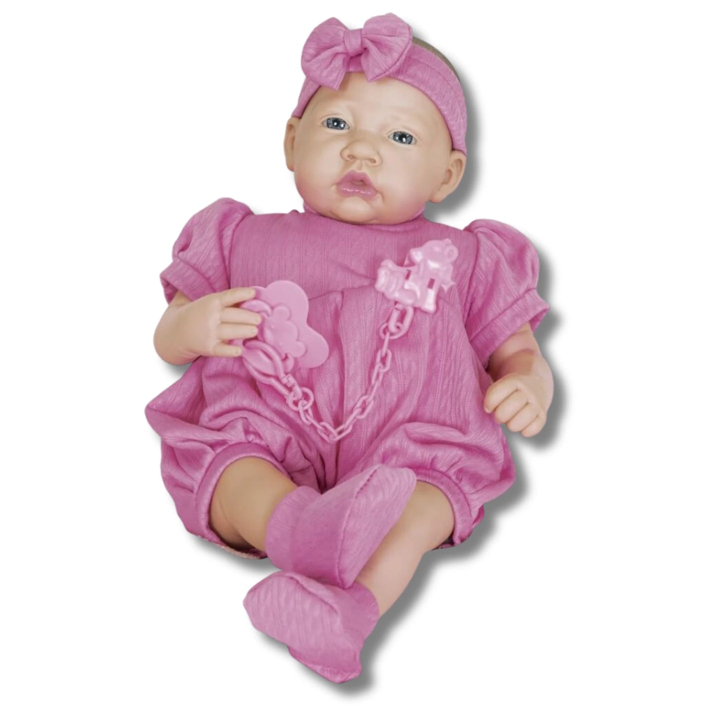 Boneca Coleção Ninos Reborn Pesadinho Menina para Crianças a Partir de 3 Anos Cotiplás - 2180