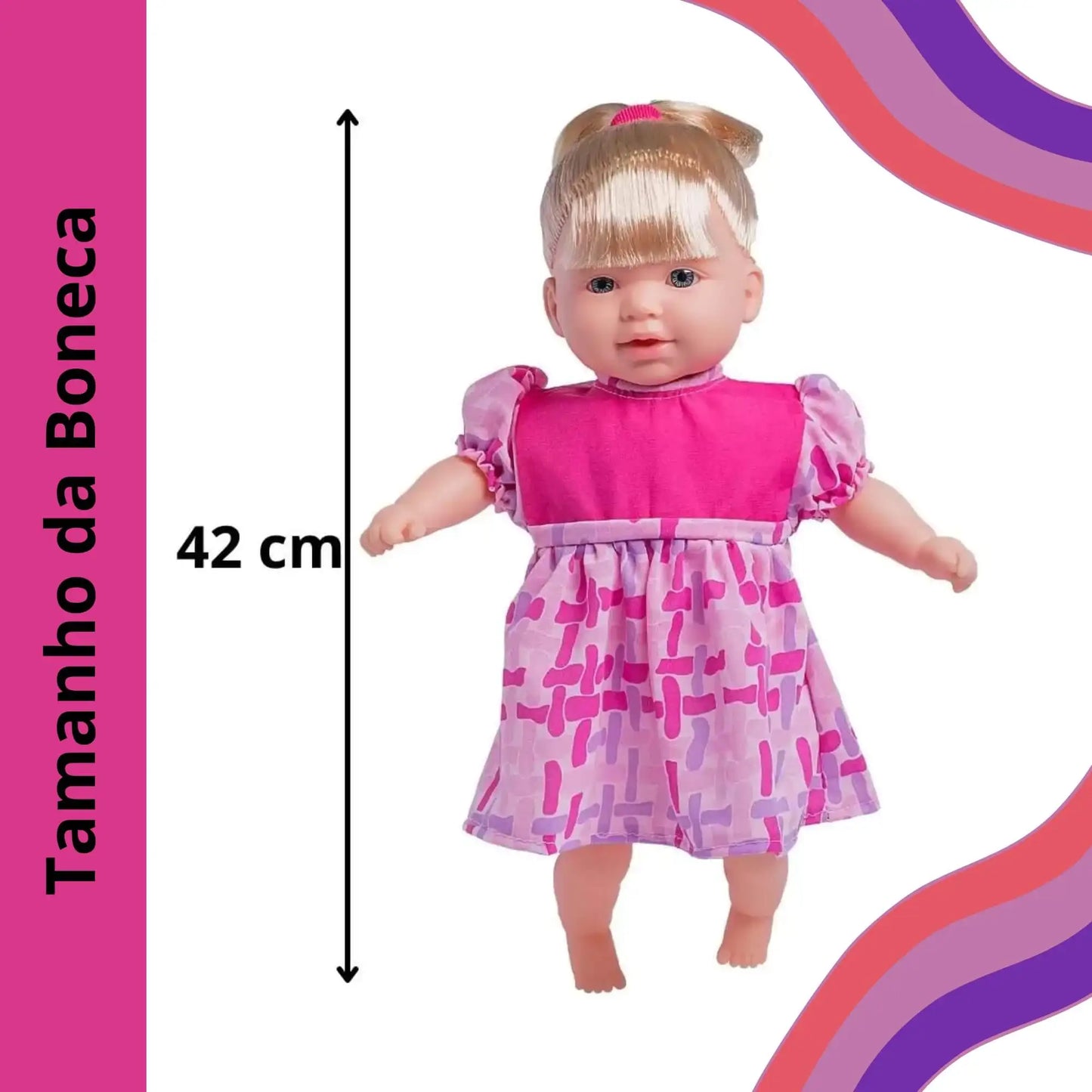 Boneca Totsy fala 113 frases com cabelo e chupeta Super Toys - 331