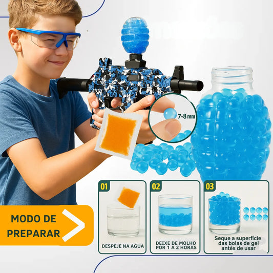 2 Arminha Bolinha Gel Ak47 Metralhadora Automática Arma Orbeez