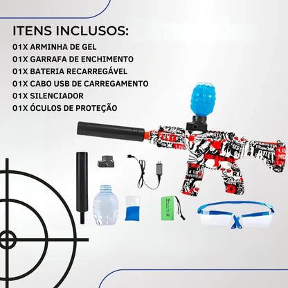 2 Arminha Bolinha Gel Ak47 Metralhadora Automática Arma Orbeez