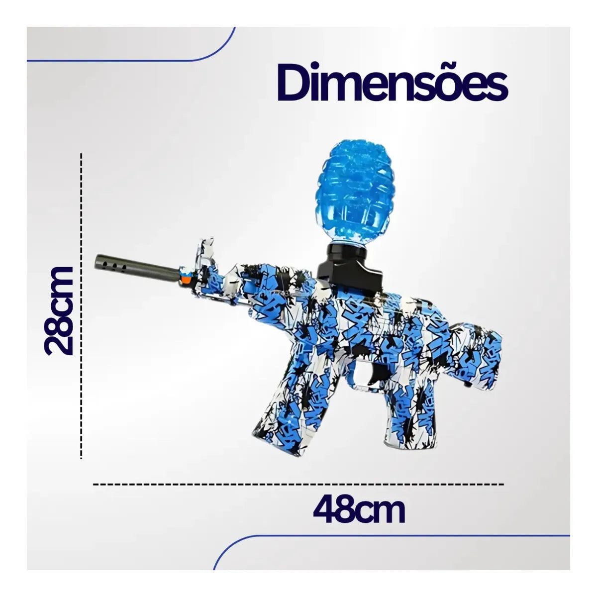 2 Arminha Bolinha Gel Ak47 Metralhadora Automática Arma Orbeez