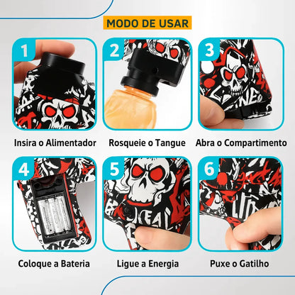 2 Arminha Bolinha Gel Ak47 Metralhadora Automática Arma Orbeez