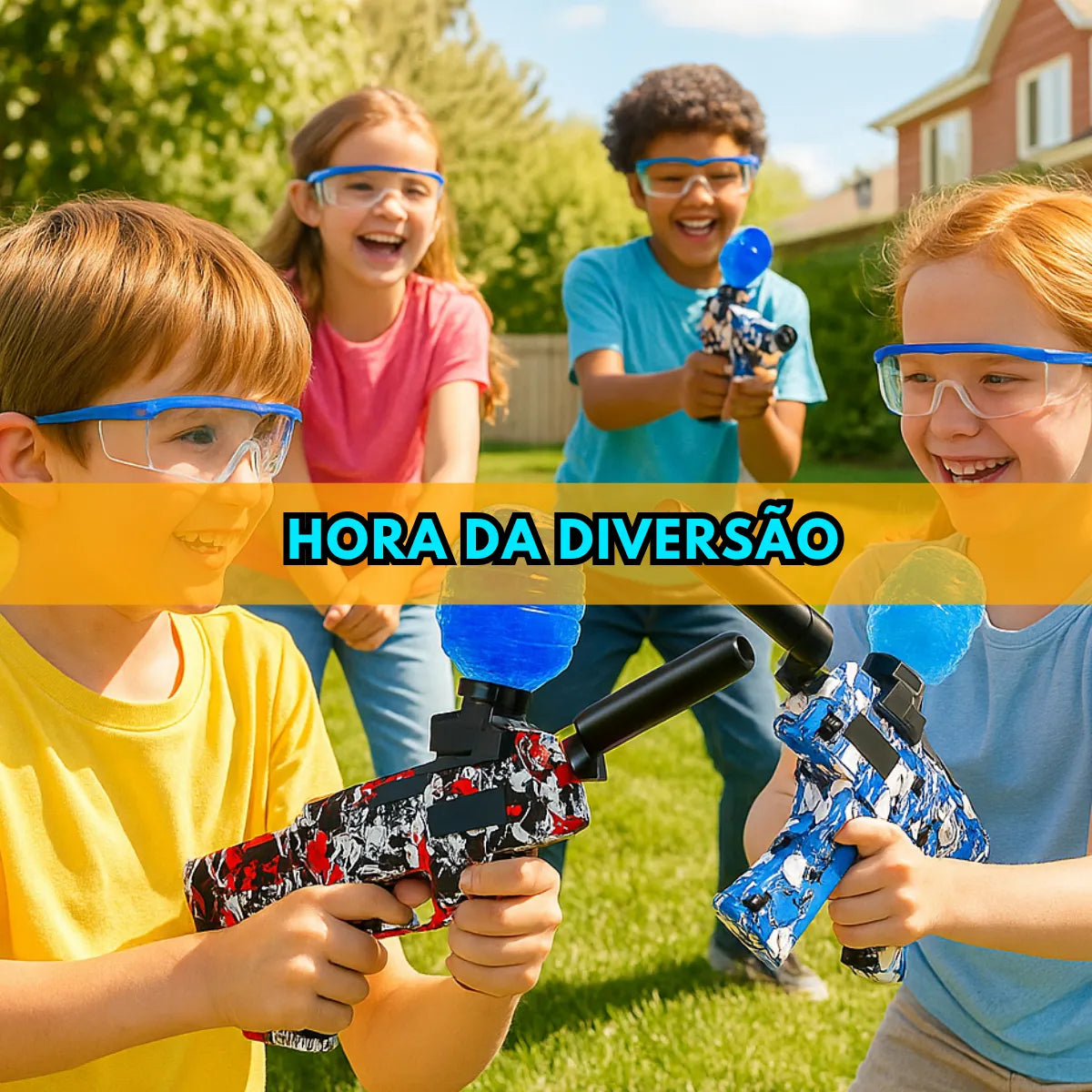 2 Arminha Bolinha Gel Ak47 Metralhadora Automática Arma Orbeez