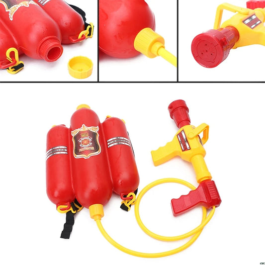 Mochila de bombeiro, pistola de água de grande capacidade, pistola de pulverização de água, pistola de tiro retrátil, brinquedos de imersão para piscina, jogos de praia, presente para crianças
