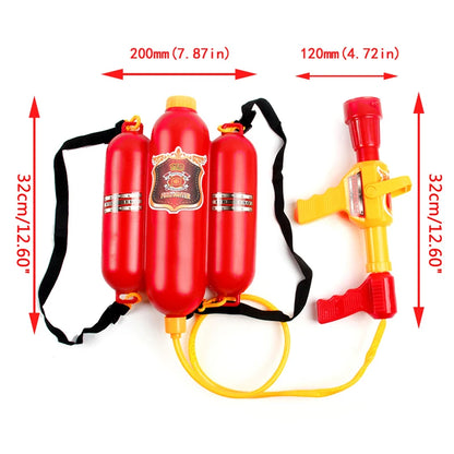 Mochila de bombeiro, pistola de água de grande capacidade, pistola de pulverização de água, pistola de tiro retrátil, brinquedos de imersão para piscina, jogos de praia, presente para crianças