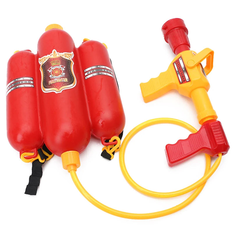 Mochila de bombeiro, pistola de água de grande capacidade, pistola de pulverização de água, pistola de tiro retrátil, brinquedos de imersão para piscina, jogos de praia, presente para crianças