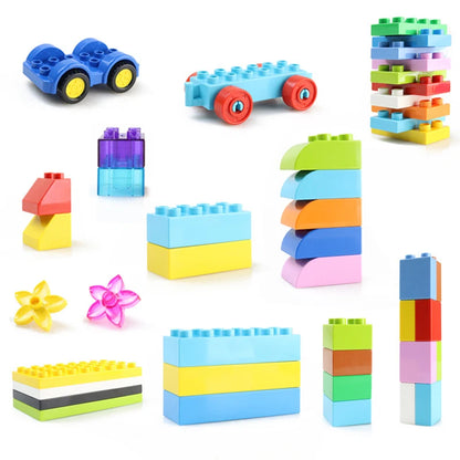 Tijolos de construção de plástico de tamanho grande, acessórios de montagem, blocos de construção, brinquedos para crianças, presente