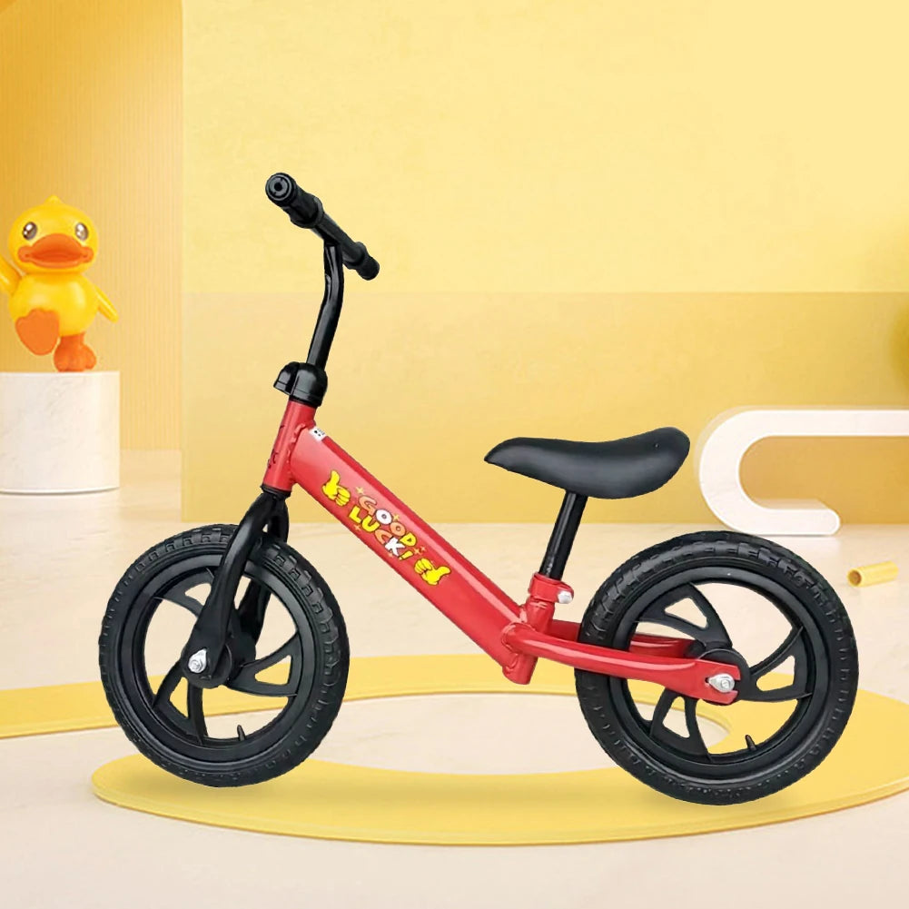 Bicicleta de equilíbrio de 12 polegadas para meninos e meninas de 2 a 6 anos, sem pedal, bicicleta de treinamento com assento de guidão ajustável, brinquedos esportivos ao ar livre