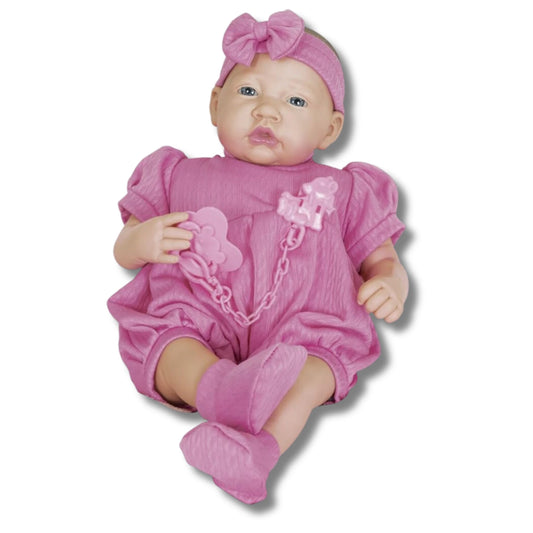 Boneca Coleção Ninos Reborn Pesadinho Menina para Crianças a Partir de 3 Anos Cotiplás - 2180