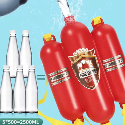 Mochila de bombeiro, pistola de água de grande capacidade, pistola de pulverização de água, pistola de tiro retrátil, brinquedos de imersão para piscina, jogos de praia, presente para crianças