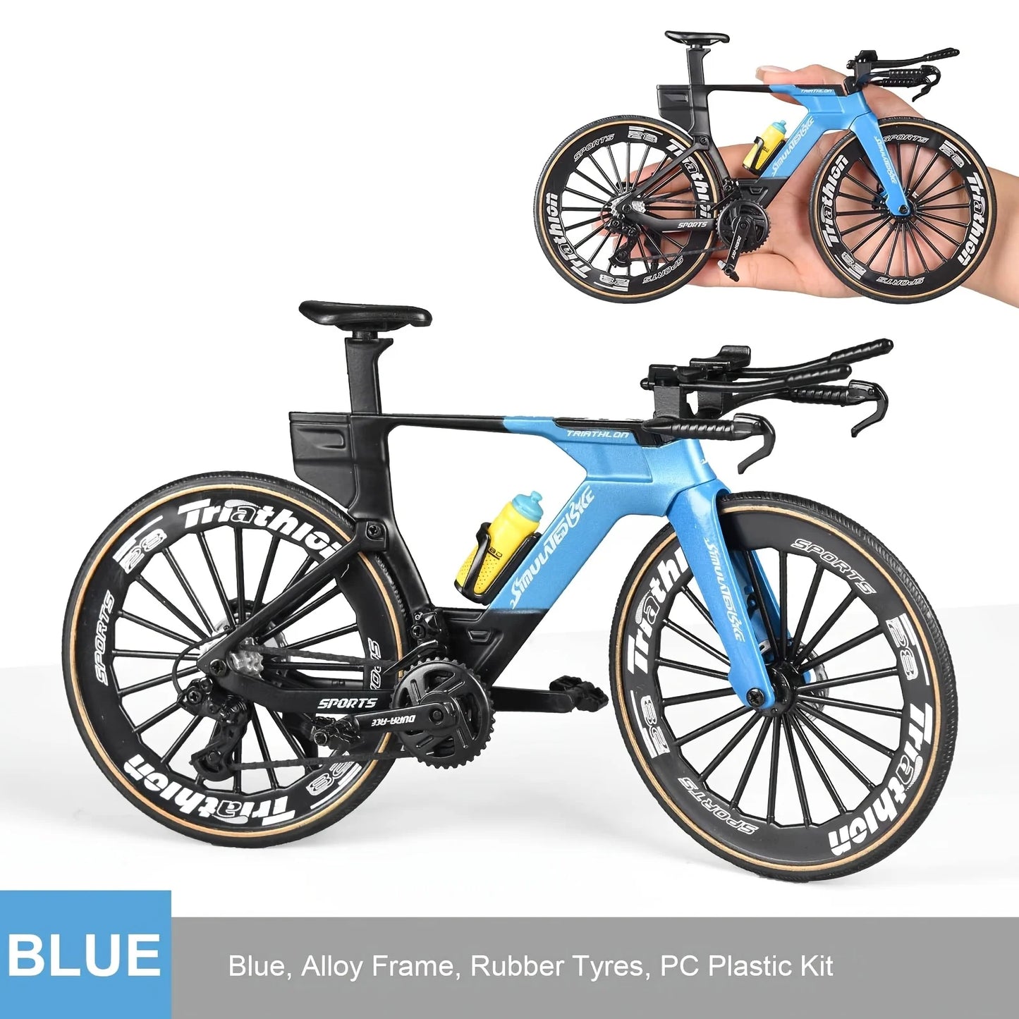 Bicicleta de montanha em liga metálica em escala 1:6, brinquedo realista com amortecedores dianteiros e traseiros para entusiastas de bicicletas