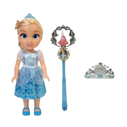 Boneca Infantil Princesas Disney Cinderela com Varinha Multicrianças - BR1926