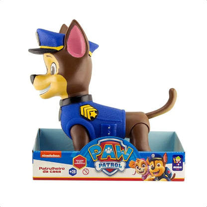 COMBO Boneco Gigante Chase + Mochila Infantil 45cm Patrulha Canina Candide Mimo Toys
