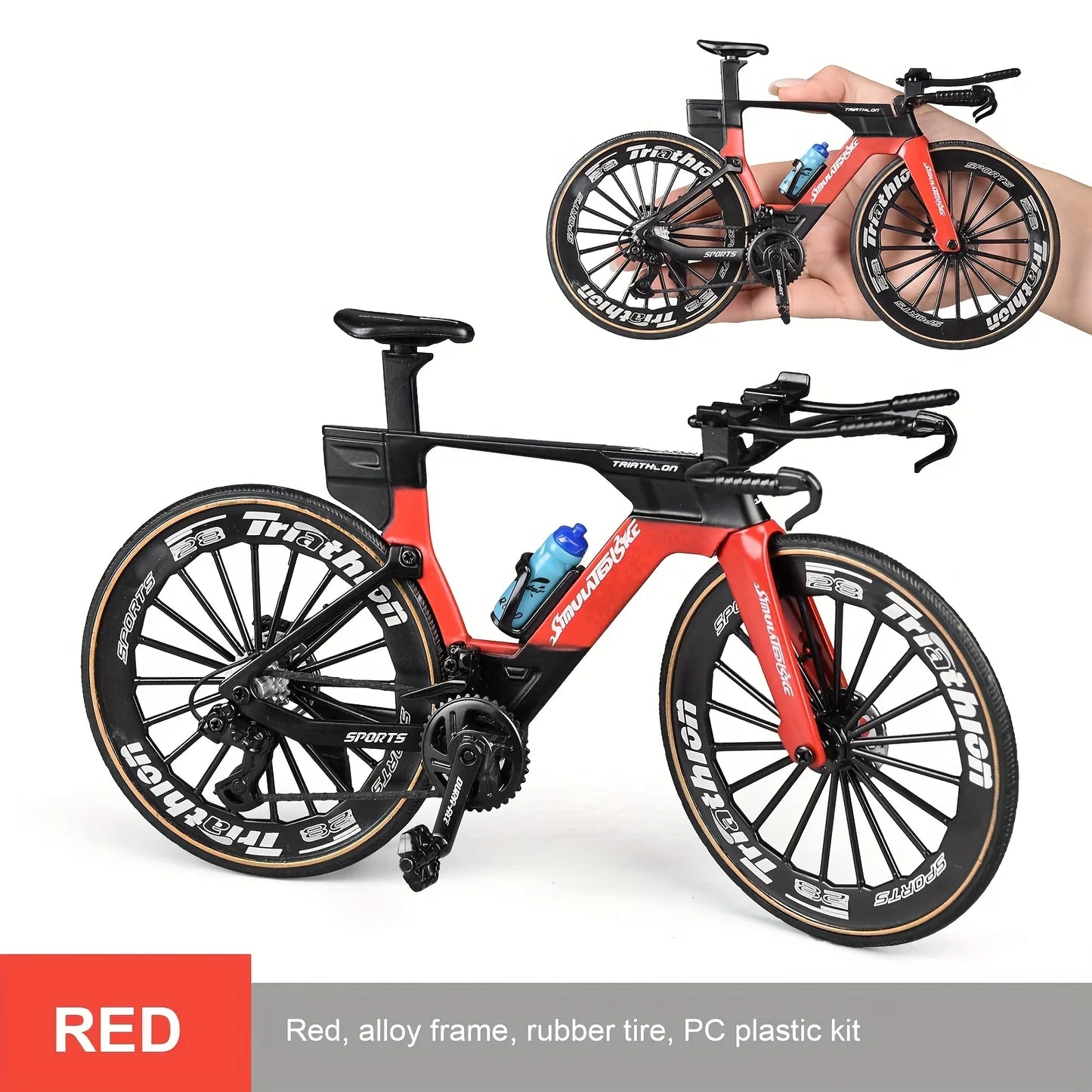 Bicicleta de montanha em liga metálica em escala 1:6, brinquedo realista com amortecedores dianteiros e traseiros para entusiastas de bicicletas