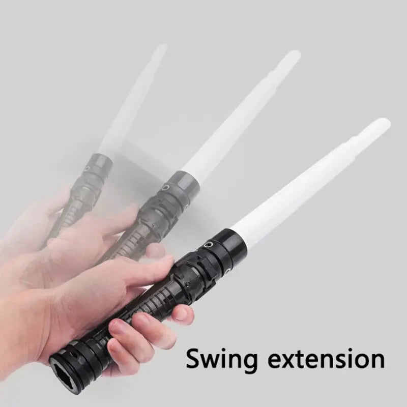 Espada Laser Sabre de Luz Vermelho e Azul Sabre Duplo Rave Transformação Presente Infantil Cosplay Arma Menino Brinquedo Piscante Legal