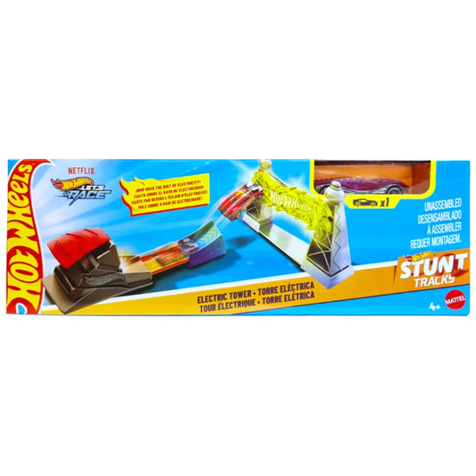 Torre elétrica Hot Wheels Trackway com 1 carro