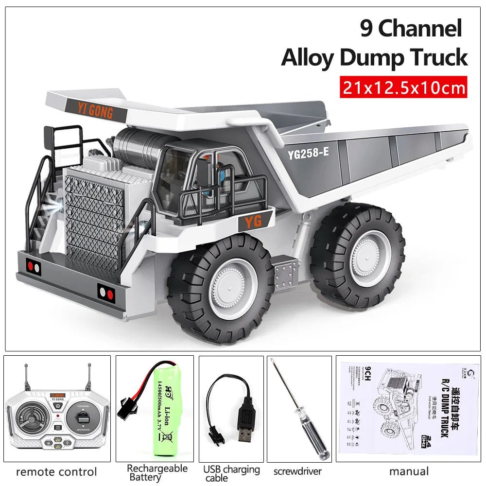 Escavadeira RC 1:20 Caminhão de controle remoto 2.4G RC Crawler Veículo de engenharia Caminhão de controle remoto Presentes de Natal para o dia das crianças