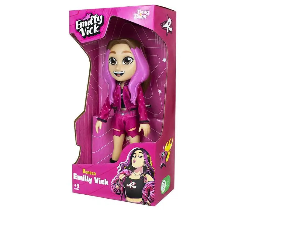 Boneca Emilly Vick Dos Rosa Baby Brink