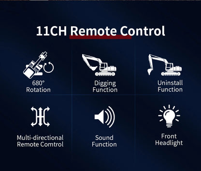 Escavadeira RC 1:20 Caminhão de controle remoto 2.4G RC Crawler Veículo de engenharia Caminhão de controle remoto Presentes de Natal para o dia das crianças