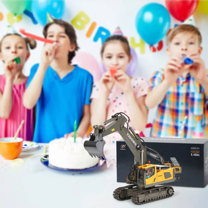 Escavadeira RC 1:20 Caminhão de controle remoto 2.4G RC Crawler Veículo de engenharia Caminhão de controle remoto Presentes de Natal para o dia das crianças
