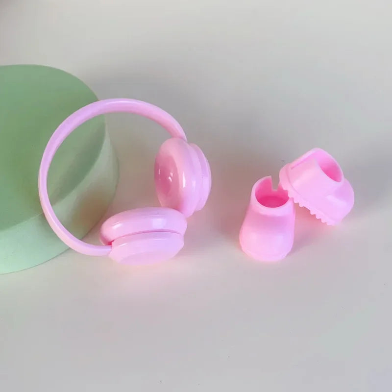Para acessórios de boneca Labubu de 15-17 cm, roupas, chapéu de urso, conjunto de suéter de amor, decoração fofa, roupinhas de brinquedo colecionáveis