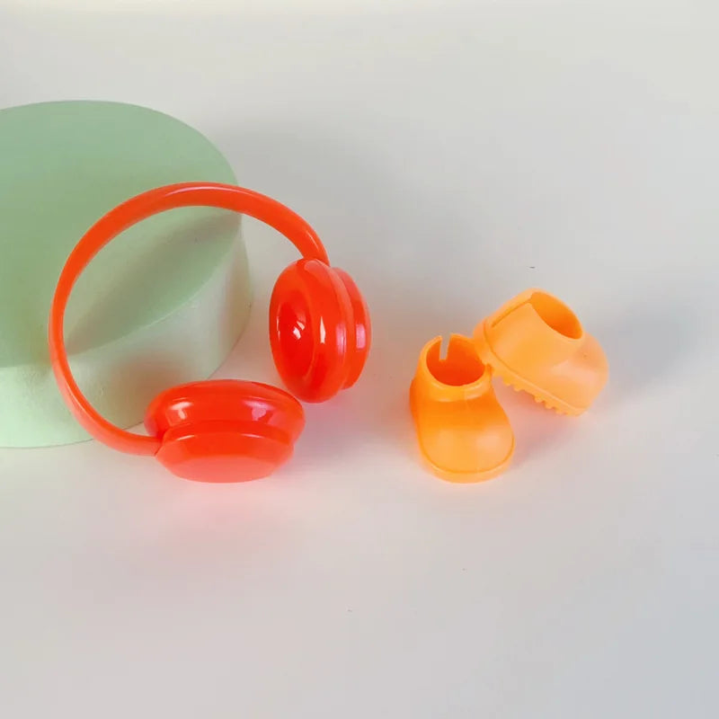 Para acessórios de boneca Labubu de 15-17 cm, roupas, chapéu de urso, conjunto de suéter de amor, decoração fofa, roupinhas de brinquedo colecionáveis