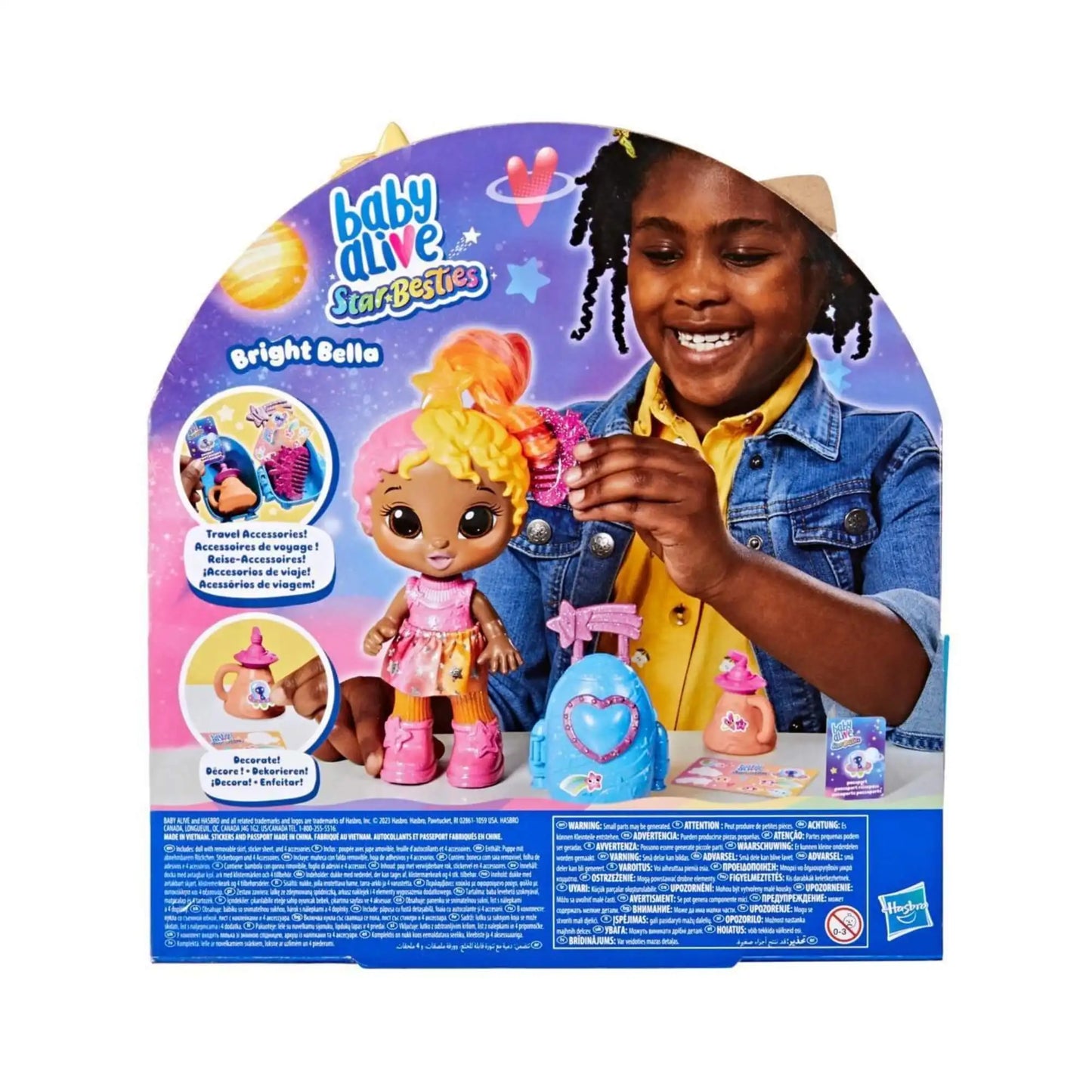 Boneca Baby Alive Star Besties Bright Bella 20cm Hasbro - 17551