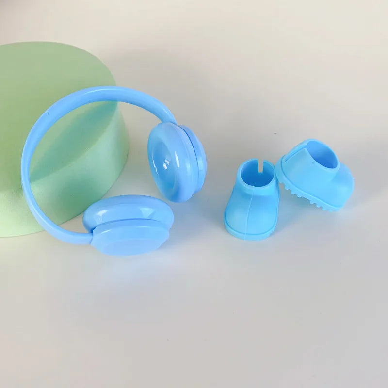 Para acessórios de boneca Labubu de 15-17 cm, roupas, chapéu de urso, conjunto de suéter de amor, decoração fofa, roupinhas de brinquedo colecionáveis