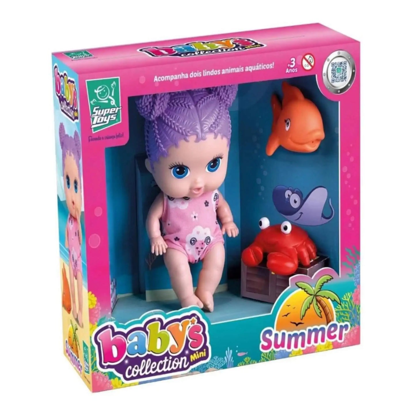 Coleção de bonecas Babys Mini Summer Assorted e Unitarista Super Toys - 496