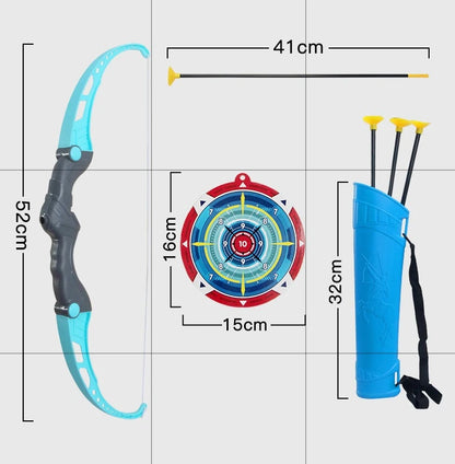 Conjunto de arco e flecha para crianças, conjunto de brinquedos de arco e flecha para atividades ao ar livre para crianças de 4 a 8 anos e 8 a 12 anos com flechas com ventosa para alívio do estresse de crianças e adultos