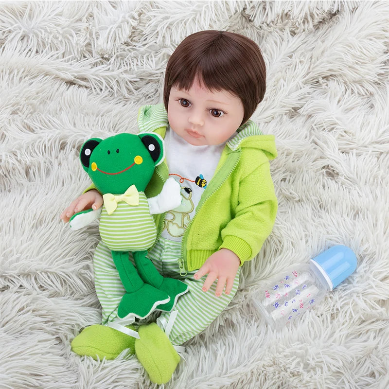 Boneco bebê reborn menino corpo silicone