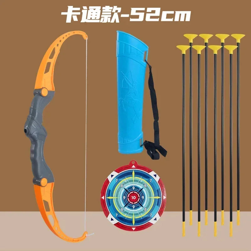 Conjunto de arco e flecha para crianças, conjunto de brinquedos de arco e flecha para atividades ao ar livre para crianças de 4 a 8 anos e 8 a 12 anos com flechas com ventosa para alívio do estresse de crianças e adultos