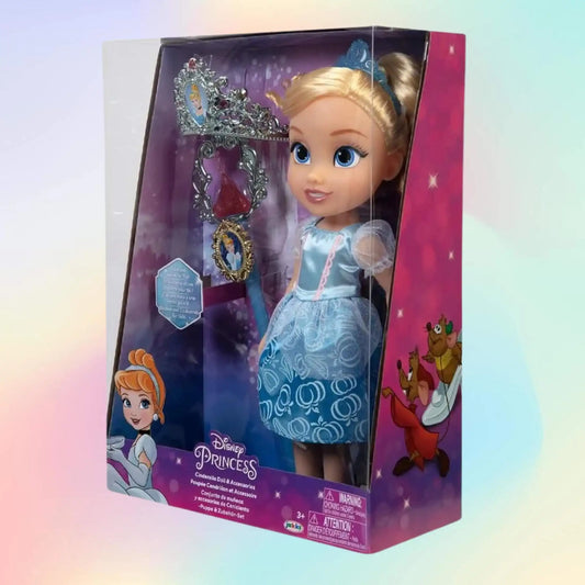 Boneca Infantil Princesas Disney Cinderela com Varinha Multicrianças - BR1926