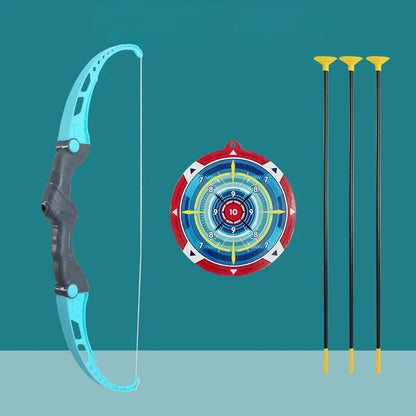 Conjunto de arco e flecha para crianças, conjunto de brinquedos de arco e flecha para atividades ao ar livre para crianças de 4 a 8 anos e 8 a 12 anos com flechas com ventosa para alívio do estresse de crianças e adultos