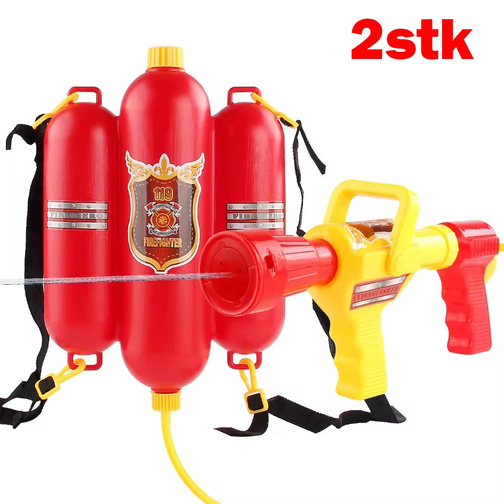 Mochila de bombeiro, pistola de água de grande capacidade, pistola de pulverização de água, pistola de tiro retrátil, brinquedos de imersão para piscina, jogos de praia, presente para crianças