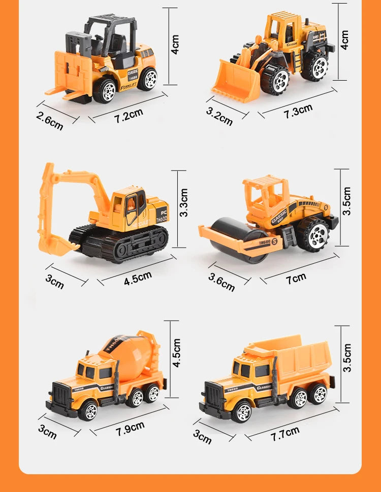 Conjunto de caminhões grandes, mini carros de brinquedo fundidos em liga metálica, veículos de transporte, caminhão, helicóptero, tanque, caminhão de bombeiros, engenharia, brinquedos para crianças