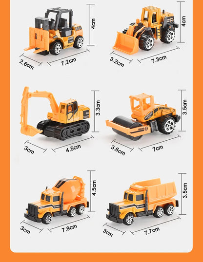 Conjunto de caminhões grandes, mini carros de brinquedo fundidos em liga metálica, veículos de transporte, caminhão, helicóptero, tanque, caminhão de bombeiros, engenharia, brinquedos para crianças