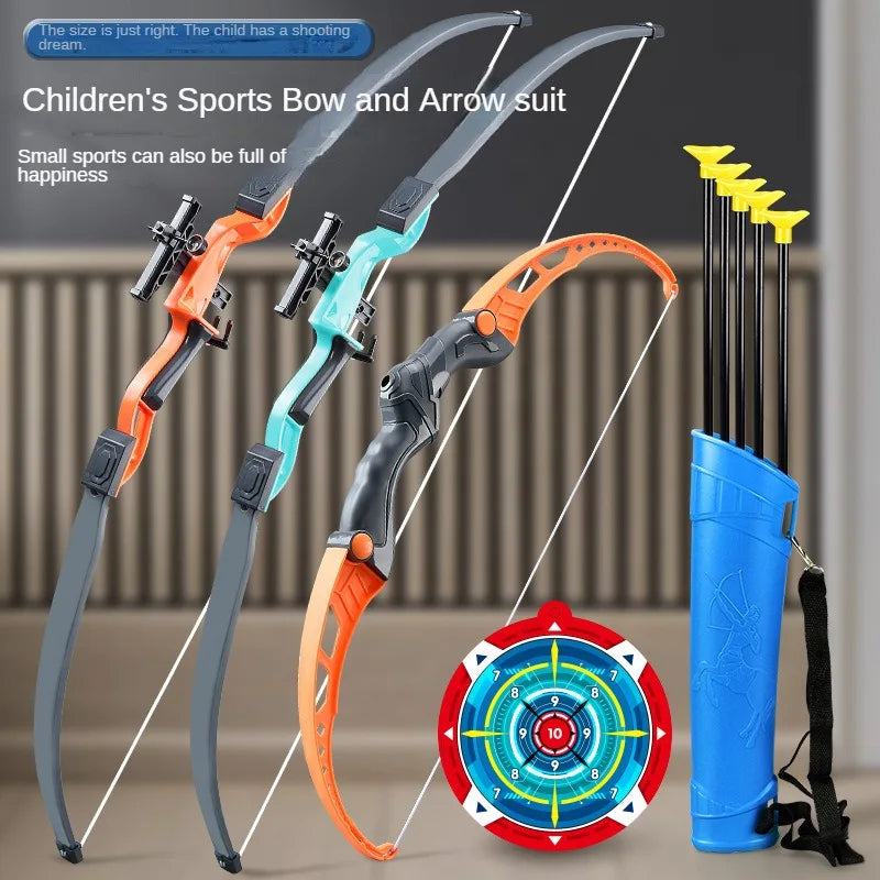 Conjunto de arco e flecha para crianças, conjunto de brinquedos de arco e flecha para atividades ao ar livre para crianças de 4 a 8 anos e 8 a 12 anos com flechas com ventosa para alívio do estresse de crianças e adultos
