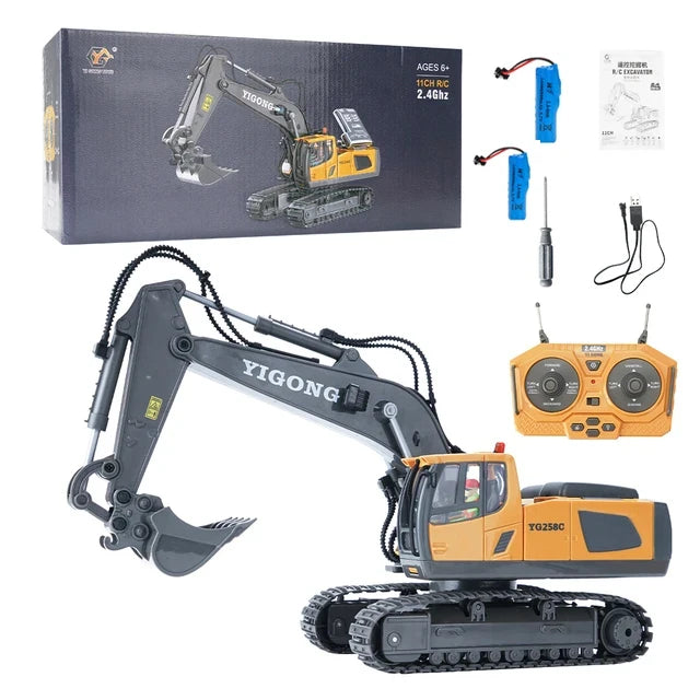 Escavadeira RC 1:20 Caminhão de controle remoto 2.4G RC Crawler Veículo de engenharia Caminhão de controle remoto Presentes de Natal para o dia das crianças
