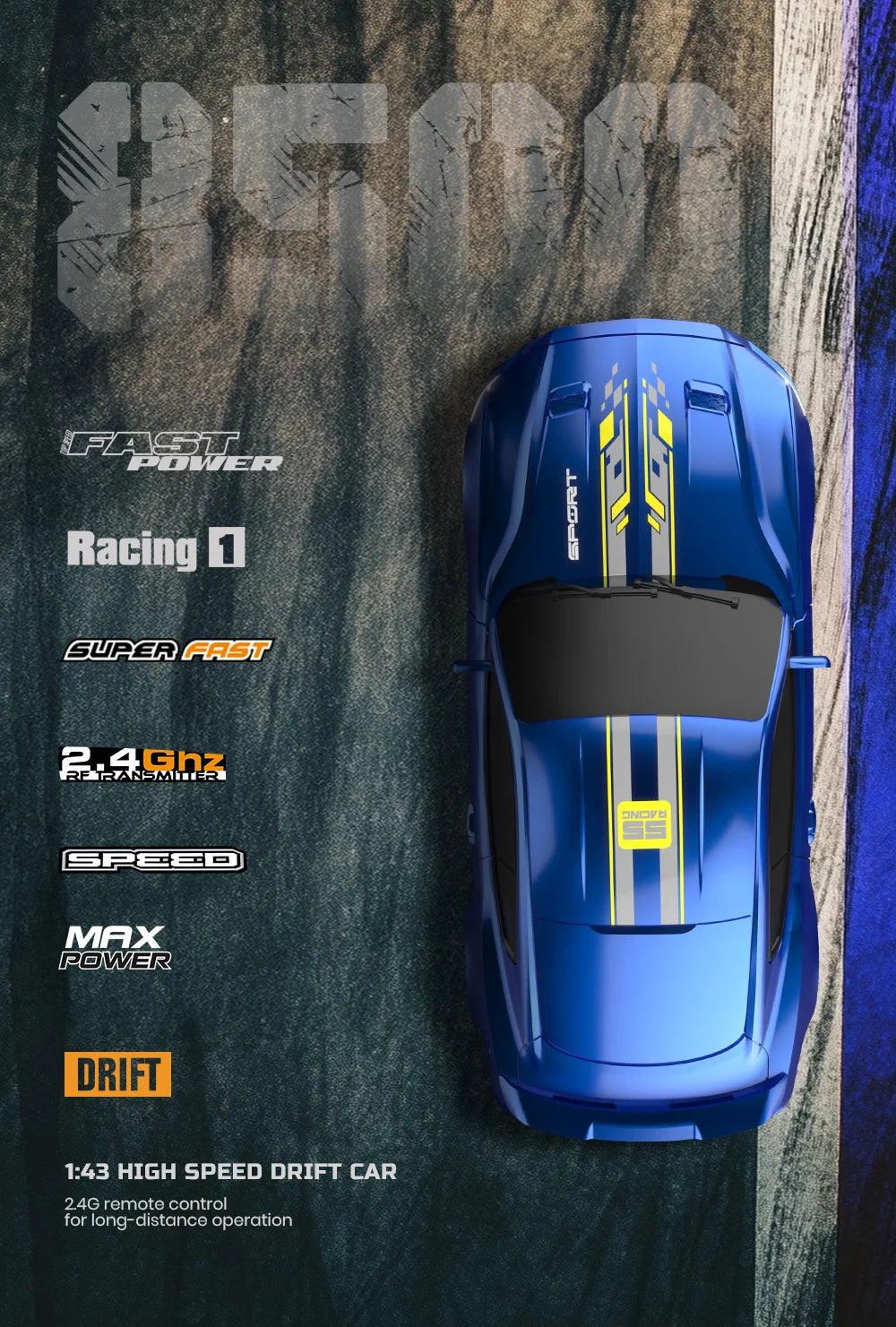 Carro de corrida com controle remoto