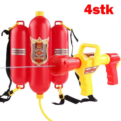Mochila de bombeiro, pistola de água de grande capacidade, pistola de pulverização de água, pistola de tiro retrátil, brinquedos de imersão para piscina, jogos de praia, presente para crianças