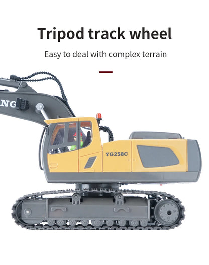 Escavadeira RC 1:20 Caminhão de controle remoto 2.4G RC Crawler Veículo de engenharia Caminhão de controle remoto Presentes de Natal para o dia das crianças