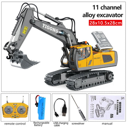 Escavadeira RC 1:20 Caminhão de controle remoto 2.4G RC Crawler Veículo de engenharia Caminhão de controle remoto Presentes de Natal para o dia das crianças