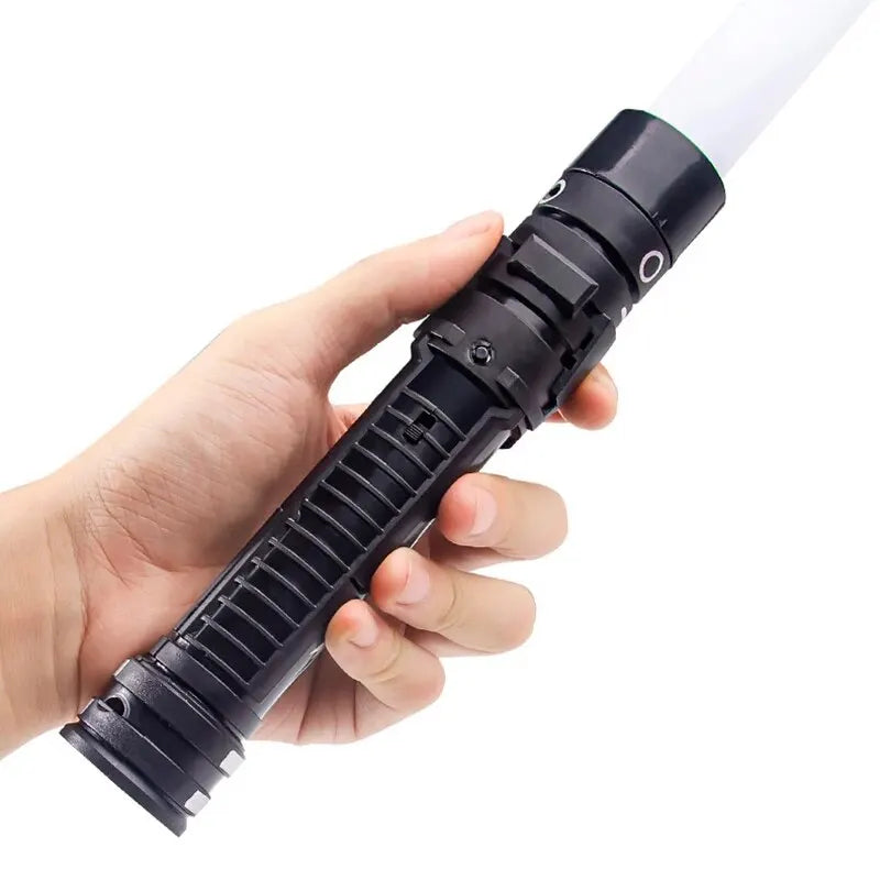 Espada Laser Sabre de Luz Vermelho e Azul Sabre Duplo Rave Transformação Presente Infantil Cosplay Arma Menino Brinquedo Piscante Legal
