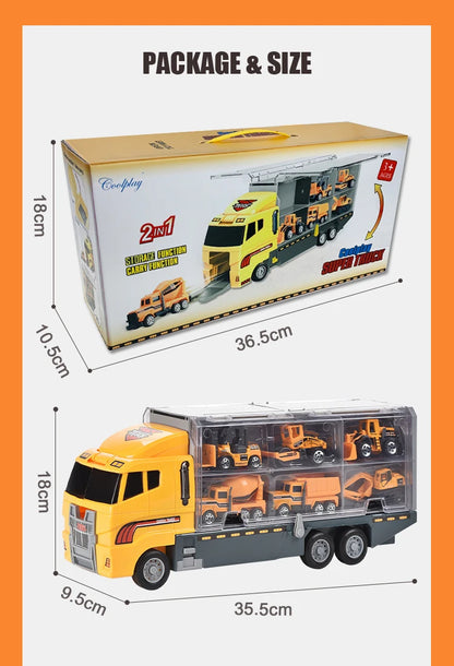 Conjunto de caminhões grandes, mini carros de brinquedo fundidos em liga metálica, veículos de transporte, caminhão, helicóptero, tanque, caminhão de bombeiros, engenharia, brinquedos para crianças