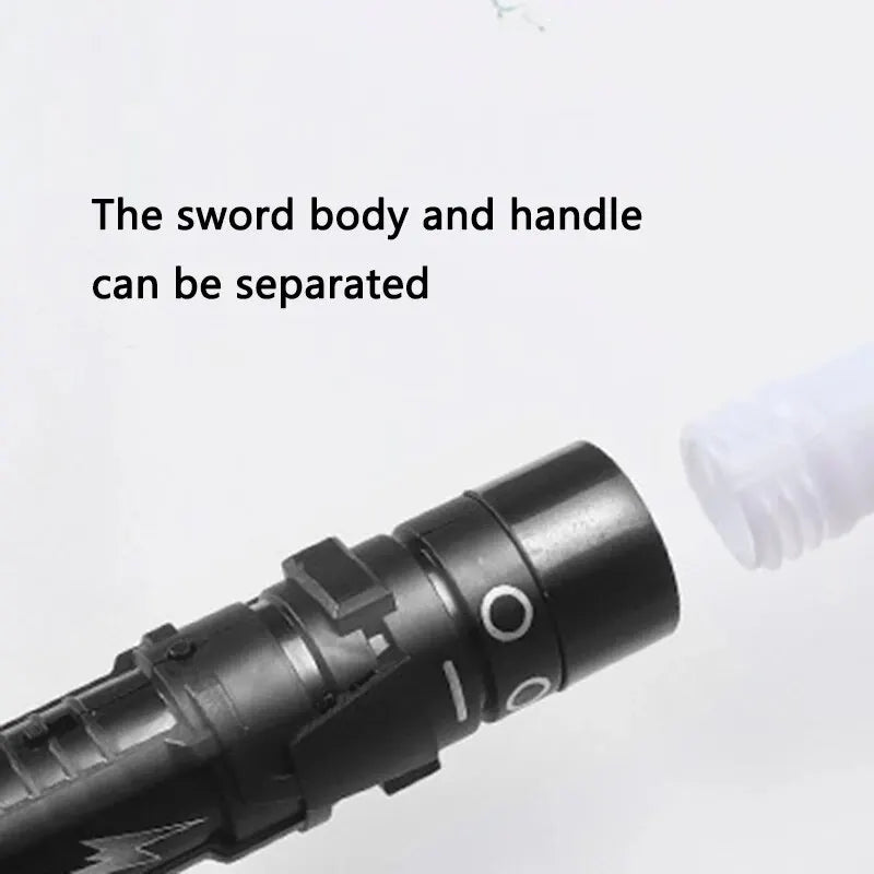 Espada Laser Sabre de Luz Vermelho e Azul Sabre Duplo Rave Transformação Presente Infantil Cosplay Arma Menino Brinquedo Piscante Legal