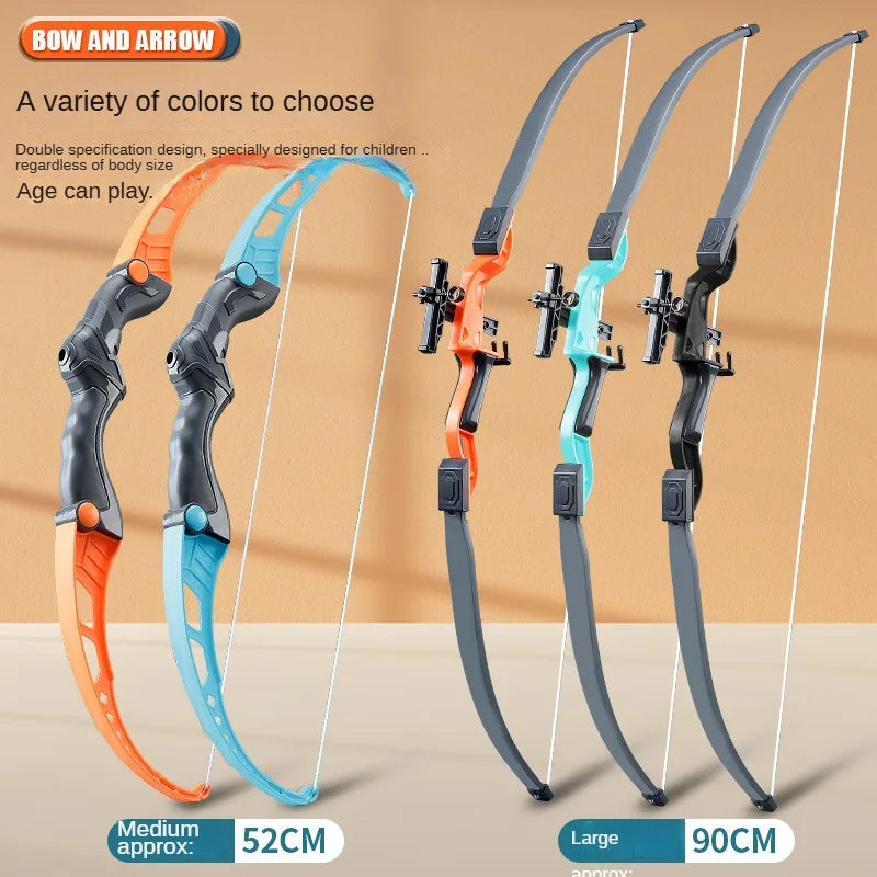 Conjunto de arco e flecha para crianças, conjunto de brinquedos de arco e flecha para atividades ao ar livre para crianças de 4 a 8 anos e 8 a 12 anos com flechas com ventosa para alívio do estresse de crianças e adultos
