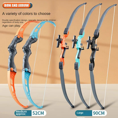 Conjunto de arco e flecha para crianças, conjunto de brinquedos de arco e flecha para atividades ao ar livre para crianças de 4 a 8 anos e 8 a 12 anos com flechas com ventosa para alívio do estresse de crianças e adultos