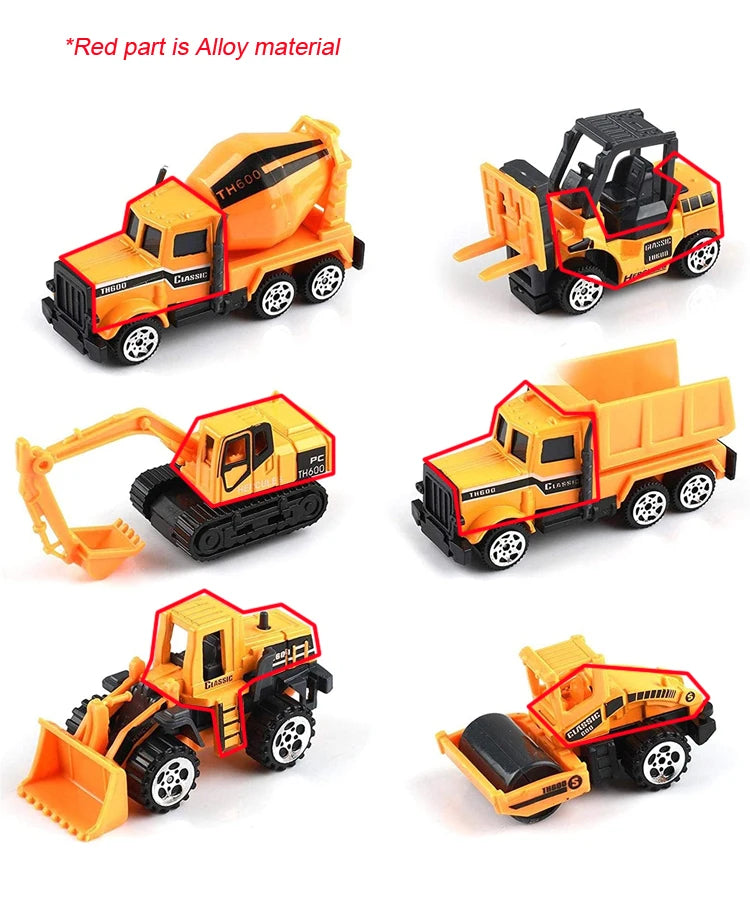 Conjunto de caminhões grandes, mini carros de brinquedo fundidos em liga metálica, veículos de transporte, caminhão, helicóptero, tanque, caminhão de bombeiros, engenharia, brinquedos para crianças
