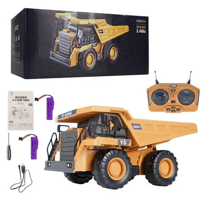 Escavadeira RC 1:20 Caminhão de controle remoto 2.4G RC Crawler Veículo de engenharia Caminhão de controle remoto Presentes de Natal para o dia das crianças